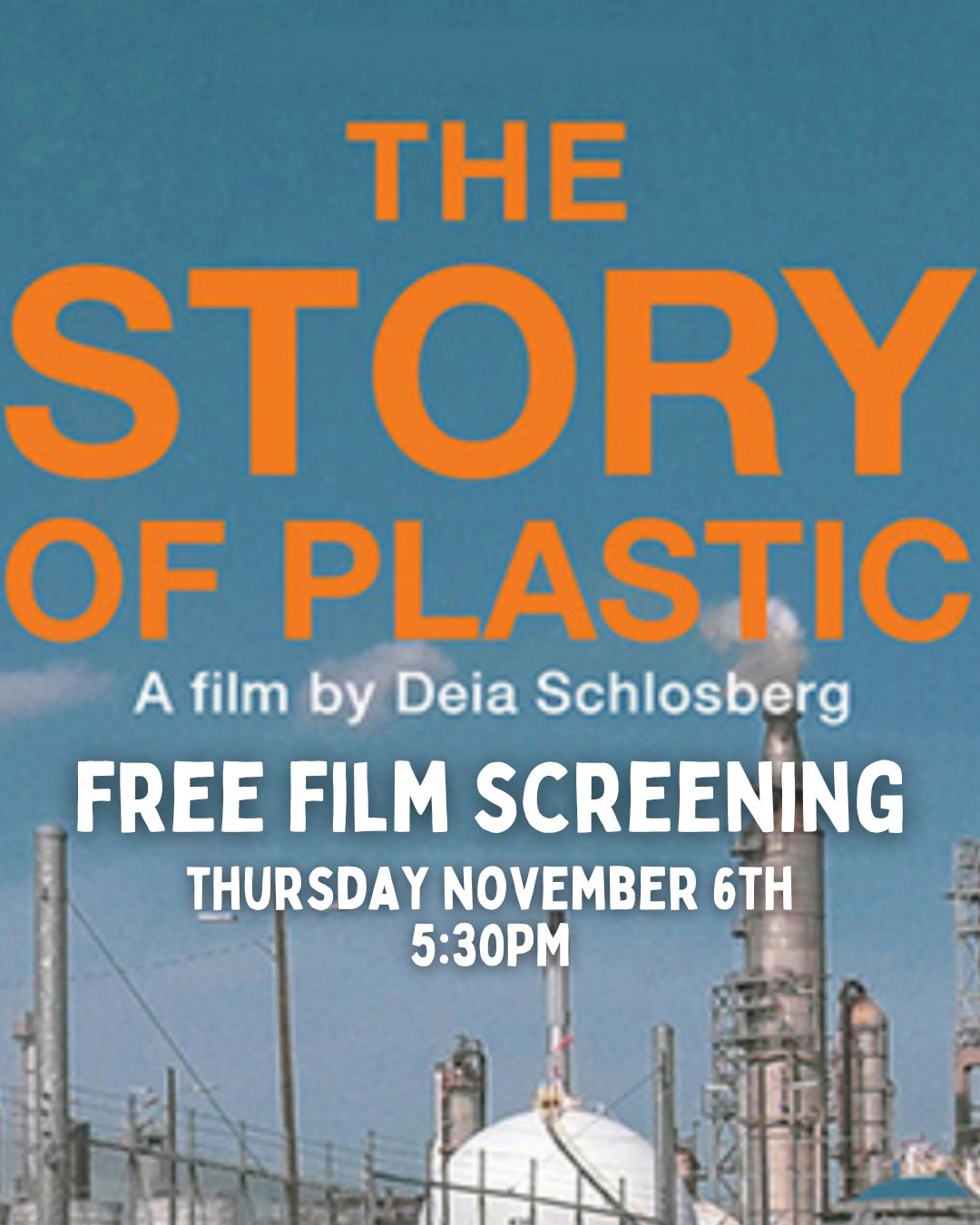 The Story of Plastic - Film Screening - Nov 6 - 5:30PM